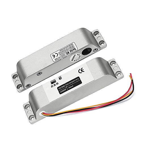 Electric Drop Bolt Lock DC 12V Fail Safe NC Mode Electronic Door Lock for Access Control Security - Surface Mounted with Time Delay