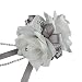Double White Roses Wrist Corsage for Prom, Party, Wedding