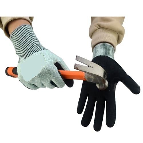 Image of Compatible for A4/D Cut Resistant Gloves Reinforced Thumb Crotch 13-Gauge Liner Foam Nitrile Palm(L)