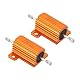 PATIKIL 2 Stk 25W 3 Ohm 5% Toleranz Aluminum Gehäuse Widerstände Set Widerstand Sortiment mit Schrauben Drahtgewickelte Potentiometer Leistung für Maschinen Elektronik DIY Projekt Golden
