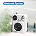 GSWR Portable Outdoor Mini Bluetooth Speaker Retro Atomic Phono Speaker Speaker with Clear Sound, White Suitable for Hiking, Cycling, Travel, Suitable for Men/Women/Boys/Girls/Teens Gifts