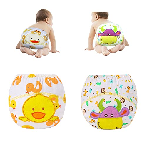 Fedmois Baby Potty Training Pants Boys Girls Training Underwear Reusable (6 Pack), Animals, 3-4 Years - 5