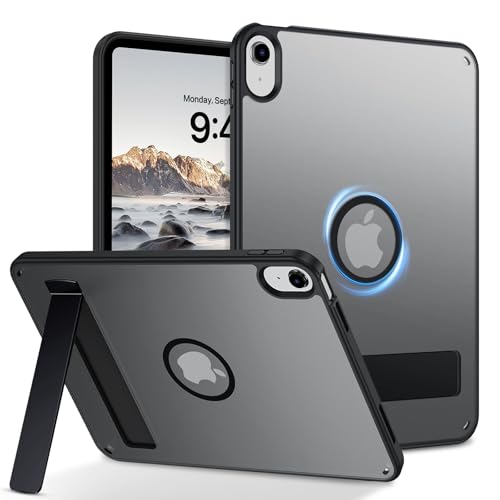 Telaso Magnetic Case for iPad (A16) 11th Generation 11 Inch 2025/ iPad 10th Generation 10.9 Inch 2022, with Invisible Portrait/Landscape Stand Hard Translucent Matte Back Protective Cover, Black