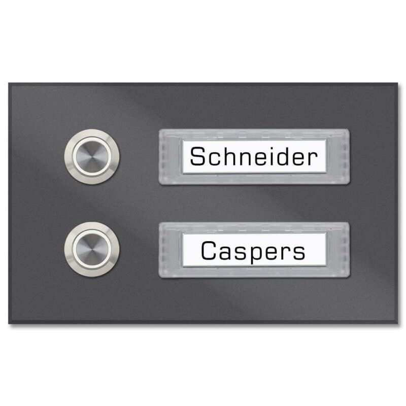 Zweifamilien Türklingel 145x90mm mit wechselbaren Namensschildern