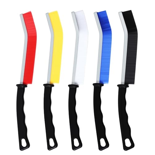 Cepillo de Limpieza 5 Piezas, Cepillo Limpieza Hogar Cerdas Duras Cepill o Limpia Juntas Suelo para Baño Inodoro Cocina Ranura de Puerta de Ventana y Cepillo Limpiador Profundo de Grietas