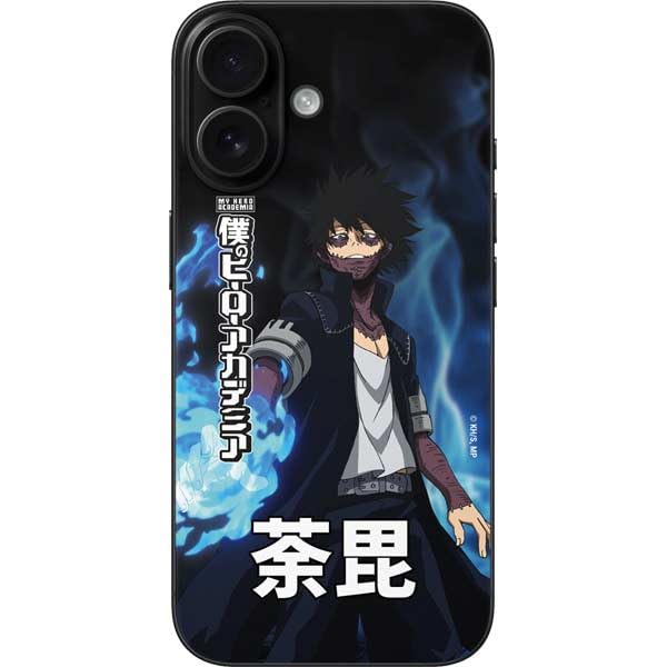 Skinit Decal Phone Skin Compatible with iPhone 16 - Officially Licensed My Hero Academia Dabi Season 5 Design