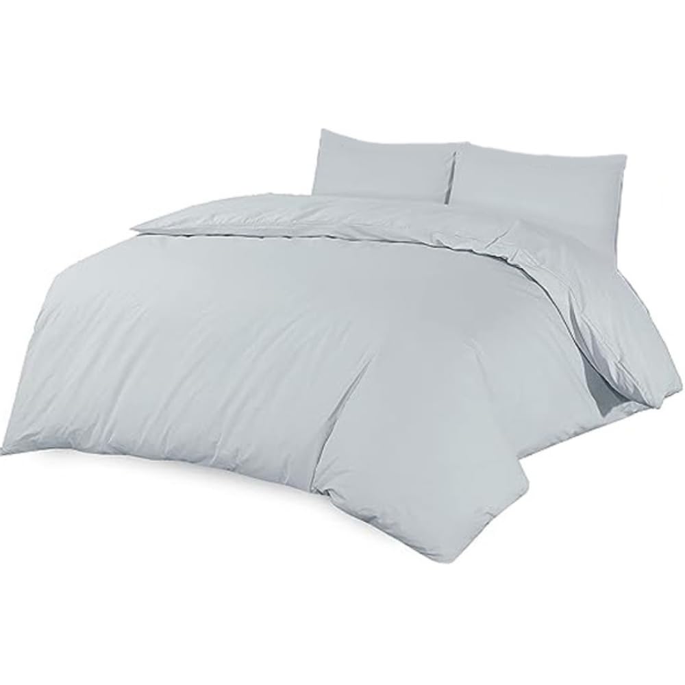 Laam linen Luxurious Duvet Cover Bedding Set 100% Long Staple Soft Cotton Duvet Set with Easy Closure Egyptian Cotton Duvet Set with Pillow Cases (Duck Egg, King) โ image 1