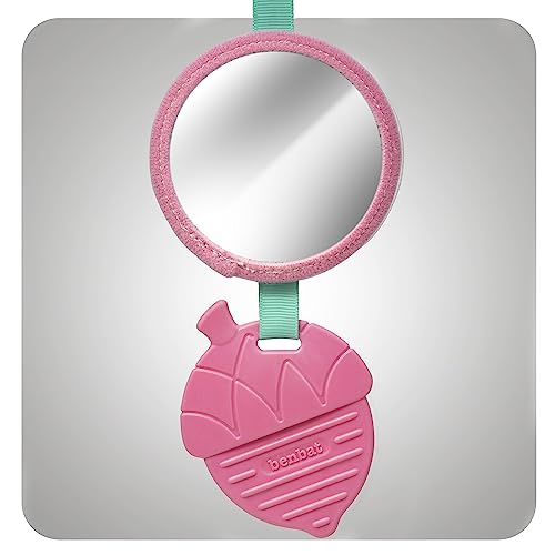 Benbat Car Seat Toys For Babies - Double Sided Rear Facing Carseat Toy With Baby Mirror For Infants Girls And Boys 0-18 Months, Pink #TOP3