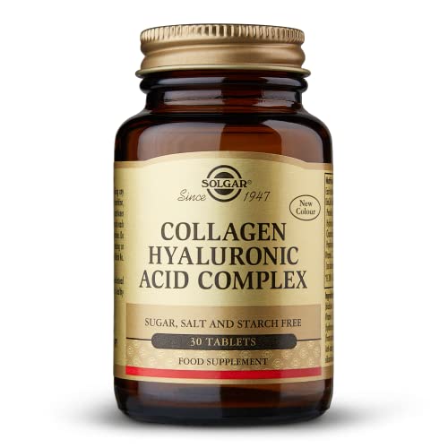 Solgar Collagen Hyaluronic Acid Complex - Reduces Fine Lines & Wrinkles - Skin Hydration - Vitamin C - 30 Tablets