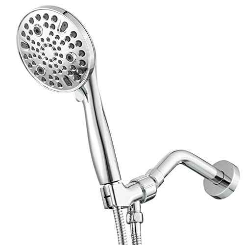 Système de douche complet avec barre coulissante réglable et tuyau de douche de 59 pouces brossé