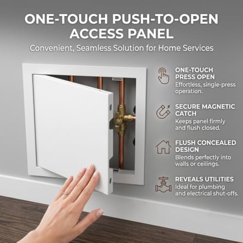 Puerta de acceso de aluminio blanca para techos y paredes de baños modernos 4