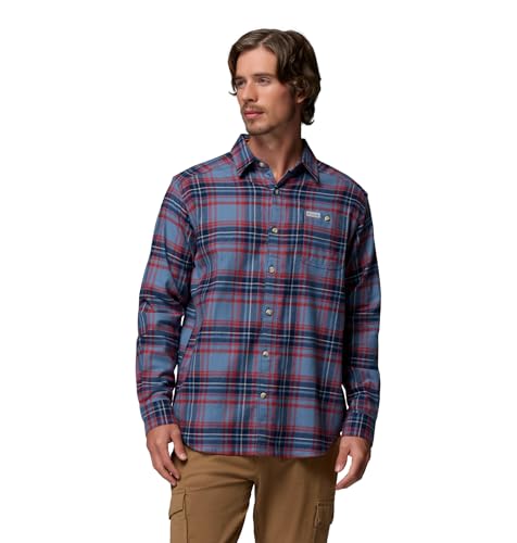 Chemise flanelle homme Columbia, coton écossais texturé haut de gamme Cornell Woods, taille L