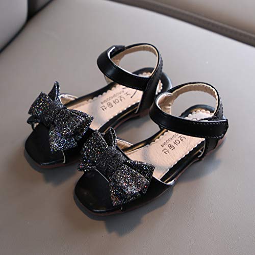 EnJoCho Baby Shoes,Toddler Infant Kids Baby Girls Princess Casual Leather Shoes Sweet Sandals for (Black-03#, 3.5-4Years)2