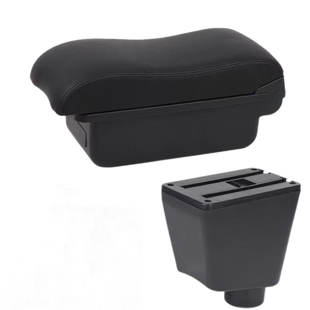 For Renault Clio 4 For Clio 3 Car Armrest Box Storage Box Holder Ashtray Curved Surface Interior Parts(C2 Black line NO USB)