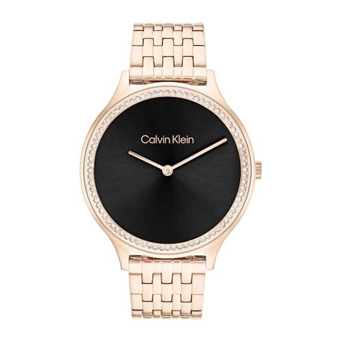 Calvin Klein Reloj De Movimiento De Cuarzo De Dos Manecillas para Mujer Colección CK Timeless con Correa de Acero Inoxidable de Oro Rosa - 25100003