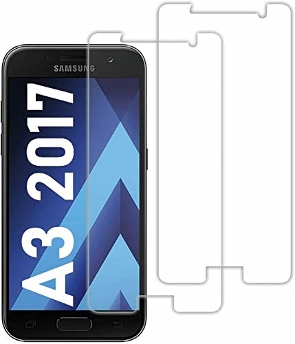 [2 Stück] Panzer Schutz Glas kompatibel mit Samsung Galaxy A3 2017 Display schutz Schutzglas Echt Hartglas Screen Protector 9H Tempered Glass