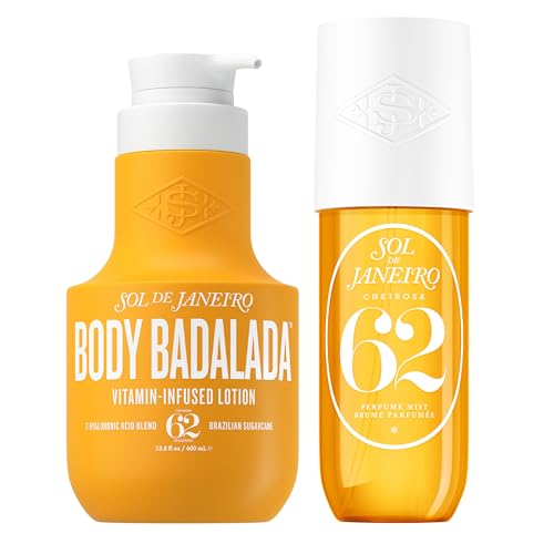 Sol de Janeiro Vanilla Lotion & Body Mist Bundle - Body Badalada Lotion & Cheirosa 62 Perfume Mist