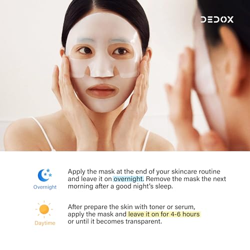Image of DEDOX Bio-Collagen Real Deep Mask - Collagen Face Mask, Hydrating Overnight, Pore Minimizing, Elasticity Improvement,Korean Glass Skin Hydrogel Mask for Deep Hydration 45g | Korean Skincare
