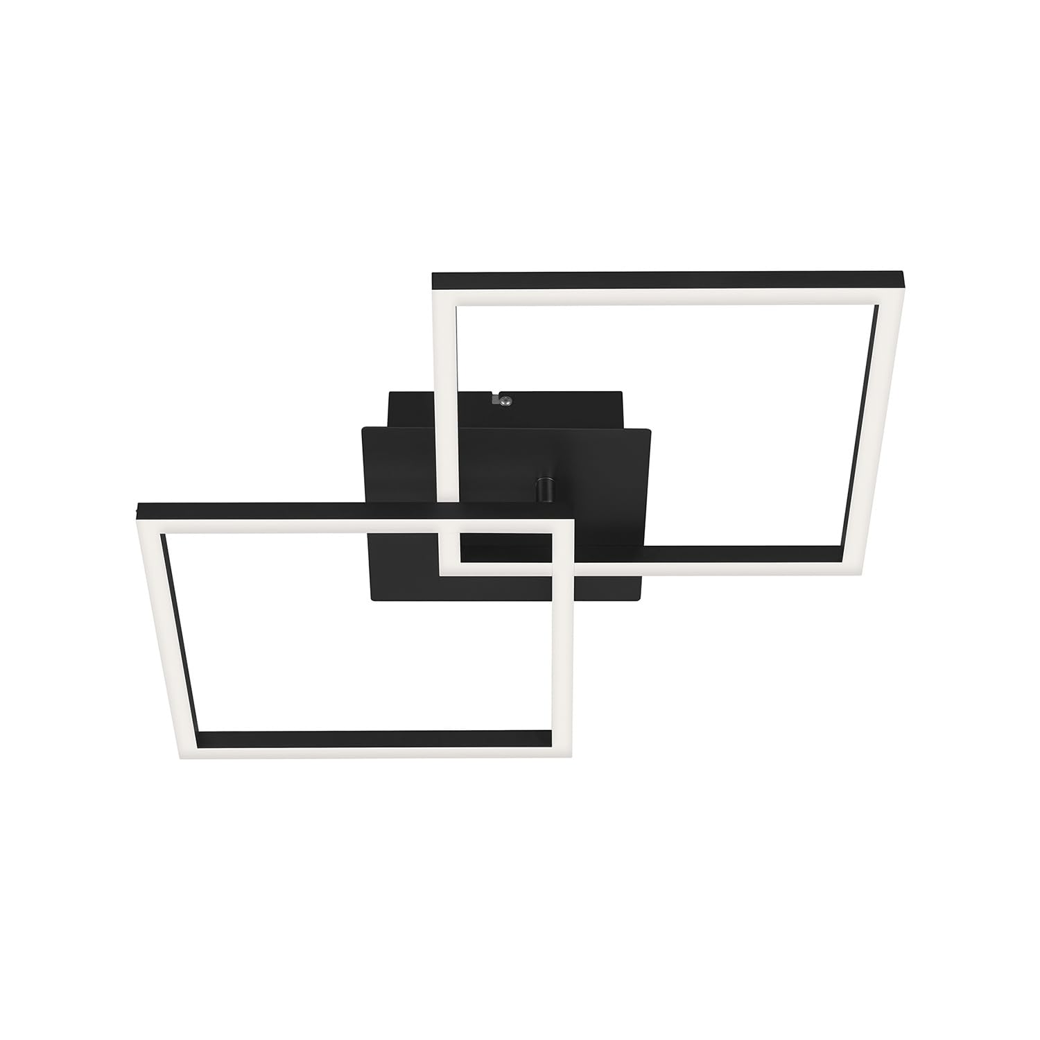 Briloner Leuchten - LED Deckenleuchte drehbar, Deckenlampe dimmbar, 24 Watt, 1.800 Lumen, 3.000 Kelvin, schwarz, 620x368x73mm (LxBxH) 3210-015