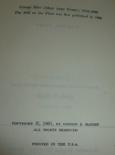 The Mill on the Floss (Riverside Editions) 0395051517 Book Cover