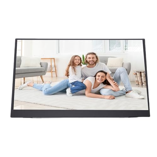 FAUOSWUK Monitor Portátil de 15,6 Pulgadas Pantalla Inalámbrica HD 1080P con 2,4G 5G WiFi de Doble Banda USB C Mini Interfaz Multimedia HD para Computadora Portátil, PC, Tableta y