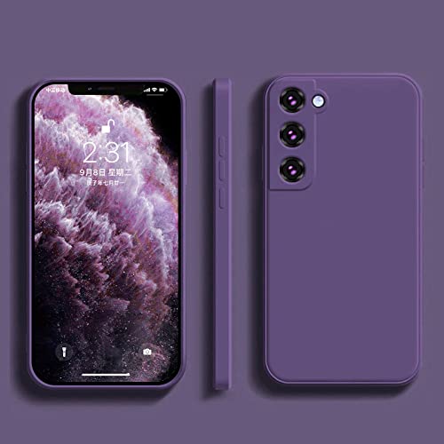 Coque Samsung S21 en silicone liquide violet de haute qualité avec finition soft touch