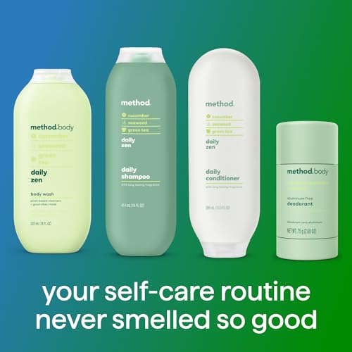 Image of Method Daily Zen Shampoo - Daily Clean for All Hair Types, Softens and Nourishes Hair, Color Safe - Sulfate Free - 14 oz (Pack of 2)