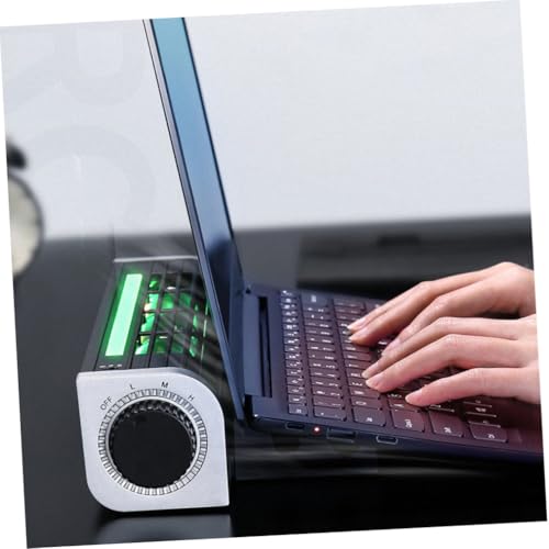 Enfriador USB para laptop con ventilador ajustable y soporte trasero negro miniatura 4