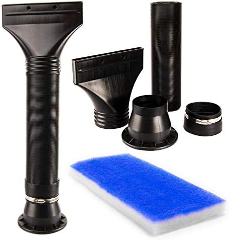 HaoSheng NEW Black Model - Portable airbrush spray booth & extractor E420 DCLK Extraction Hose & LED LIGHTS