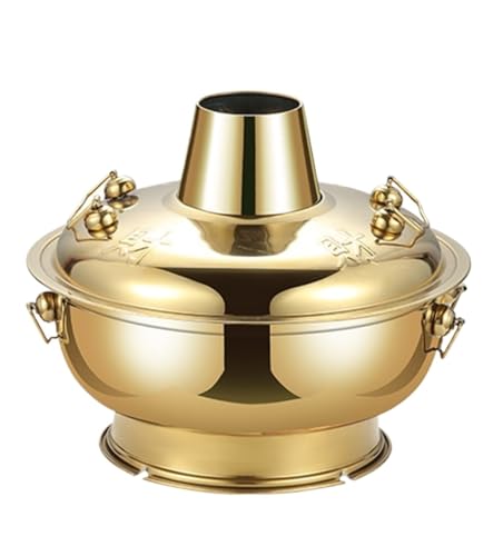Olla para hot pot china de acero inoxidable 34 cm miniatura 1