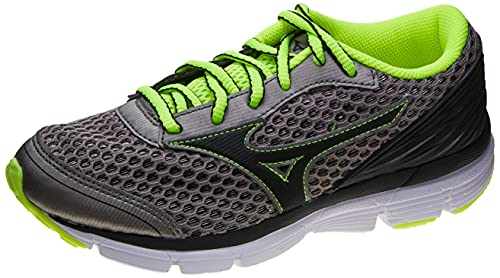 Tênis Mirai Junior, Mizuno, Criança Unissex, Prata/Preto/Amarelo, 34