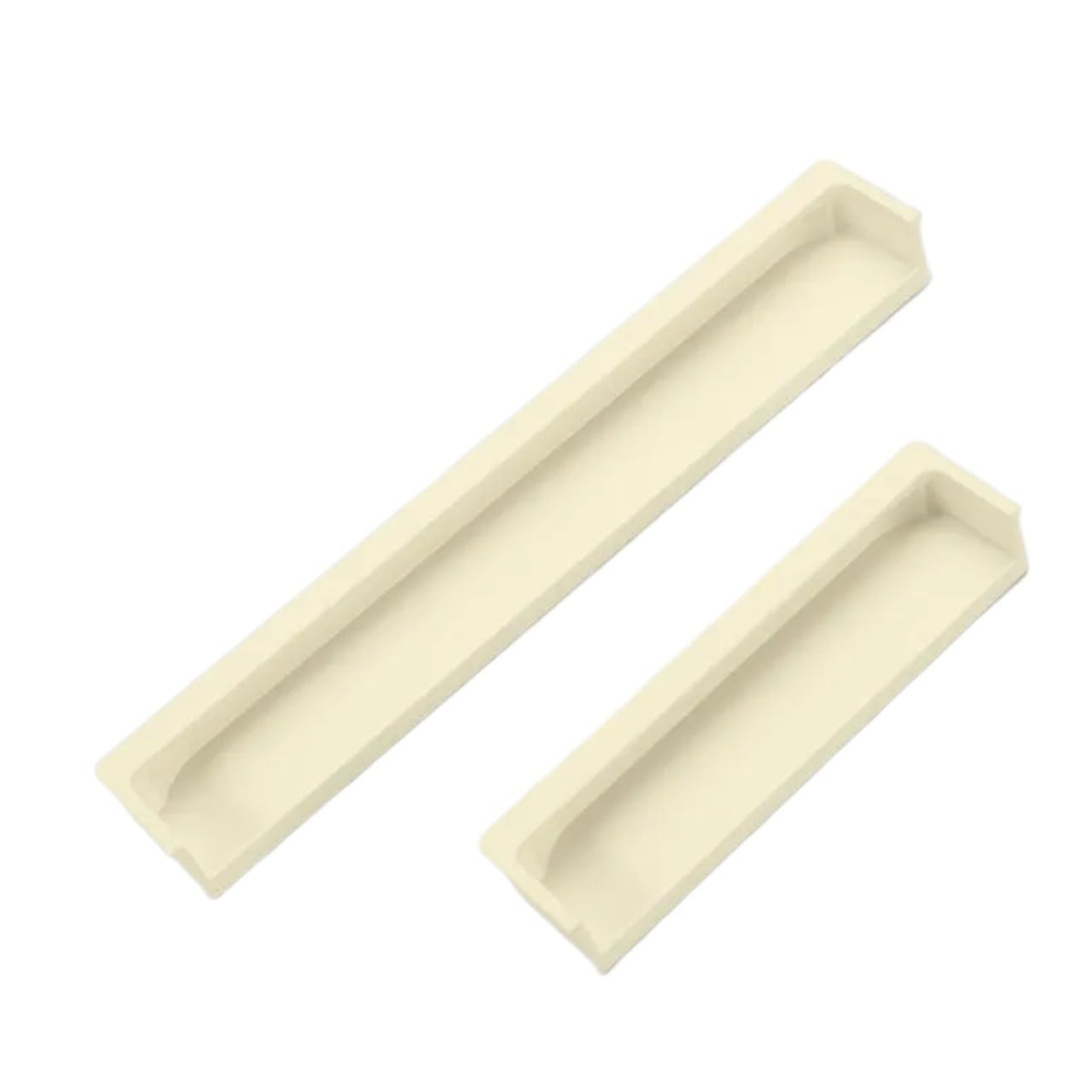 Mohuied Off White Recessed Handle Embedded Hidden Concealed Handles For Cabinets And Drawers Modern Wardrobe Pulls Aluminum Alloy Invisible(,120Mm Length)