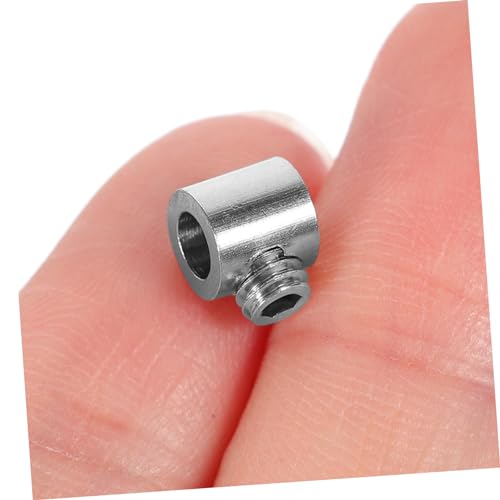 VINTORKY 10 Pcs Trava de cabo de aço clipe de cabo para corrimão prendedor de clipe de cabo de metal