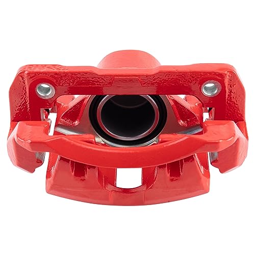 Image of TRQ Front Right Brake Caliper w /Bracket Performance Red Passenger Side