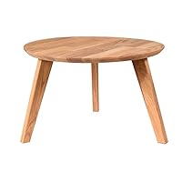 Eikenhouten salontafel rond houten plus onderstel - Mister Tafel Eikenhouten salontafel rond houten plus onderstel - Mister Tafel