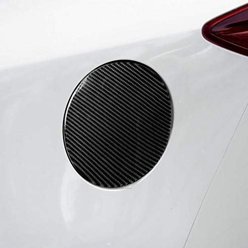 Carbon Fiber Fuel Filler Neck Gas Tank Cap Cover Trim For Mazda 3 Mazda3 2014-2018
