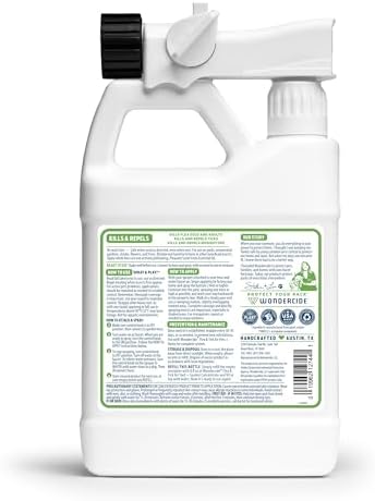 Wondercide - Ready to Use Flea, Tick, and Mosquito Yard Spray with Natural Essential Oils – Mosquito and Insect Killer, Treatment, and Repellent - Plant-Based - Safe Around Pets, Plants, Kids - 32 oz - 1