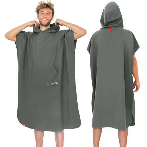 AUTDOOR Poncho Bain Adulte Séchage Rapide Vert Grand