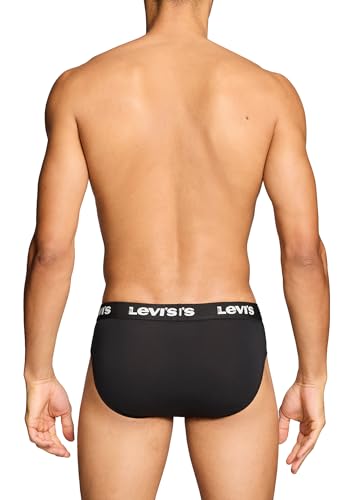 Levi's 6er Pack Herren Levis Repeat Logo Boxer Brief Boxershorts Unterwäsche Pants, Farbe:Black, Bekleidungsgröße:S – Ansicht 5