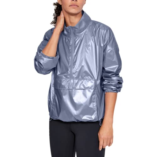 Under Armour Women's UA Metallic Woven Anorak MD Blue