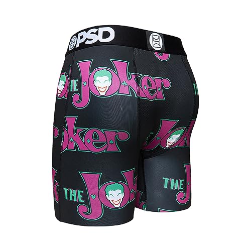 PSD Men's Dc Joker Logo Boxer Briefs, Black, S3