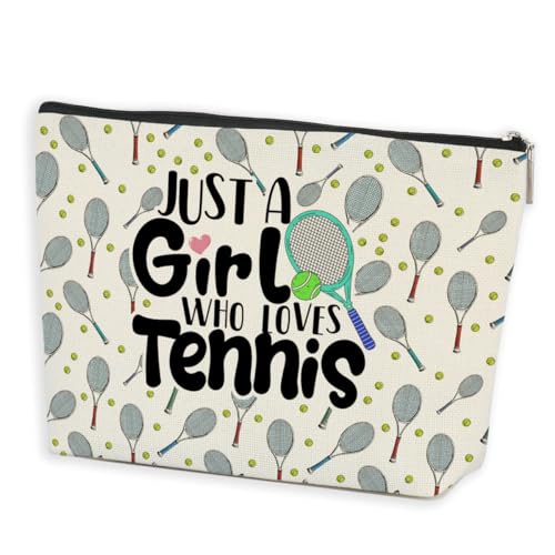 Tennis Makeup Bag, Tennis Gift, Tennis Accessories, Tennis Stuff for Women Girls Sister Daughter Best Friend Graduation Friendship Birthday Gifts for a Tennis Lover Tennis Players, Cosmetic Bag