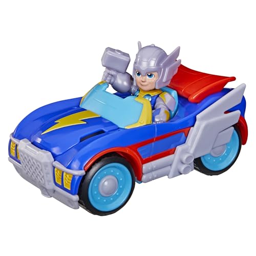 Marvel Iron Man and His Awesome Friends Thor Thunder Roadracer Action Figure & Toy Vehicle, 3-Inch (7.6 CM) Super Hero Toys, 3+ - image 8