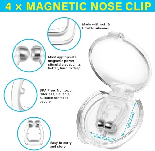 Image of KSSKSS Small Anti Snoring Nose Clip for Men & Women | Magnetic Nose Strips for Breathing | Snoring Stopper for Men | Snoring Stopper for Women Nose | Anti Snoring WonderAdjustable Devices Power Pro for Peaceful Sleep