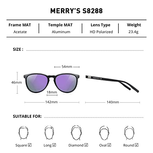 Image of MERRY'S Unisex Polarized Aluminum Sunglasses Vintage Sun Glasses For Men /Women S8286
