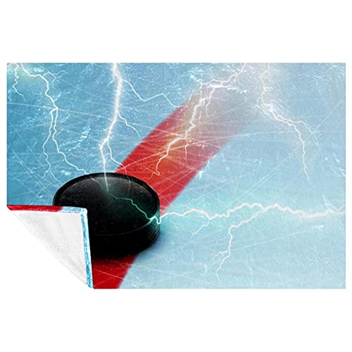 Couverture de hockey sur glace 150x100 cm plaid chaud et doux pour lit - 2