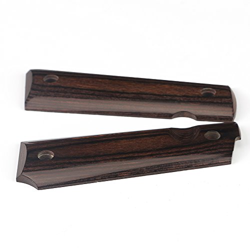 Cool Hand 1911 Full Size High Polished Dymond Wood Grips, Free Screws Included, Mag Release, Ambi Safety Cut, Brand, Mahogany, H1-S-M #TOP4