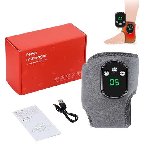 Sttlejura USB Rechargeable Ankle & Foot Massager, Ankle Heat Wrap, 3-in-1 Massage Wireless &...