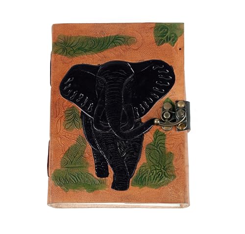 Keskin Diario de Grimorio de cuero hecho a mano, libro de hechizos de sombras para brujería, wicca, diario de brujas y cuaderno, diario vintage en blanco para hechizos y notas rituales, 18 x 12 cm