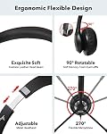 JIAMQISHI USB Headset with Mic for PC, On-Ear Computer Laptop Headphones with Noise Cancelling Microphone in-line Control for Home Office Online Class Skype Zoom